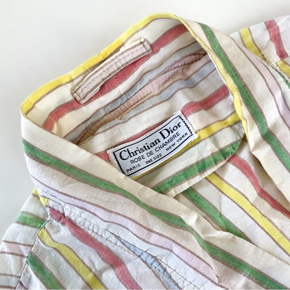 Christian Dior Robe de Chambre Stripe Robe Multicolor One Size - Picture 3 of 11
